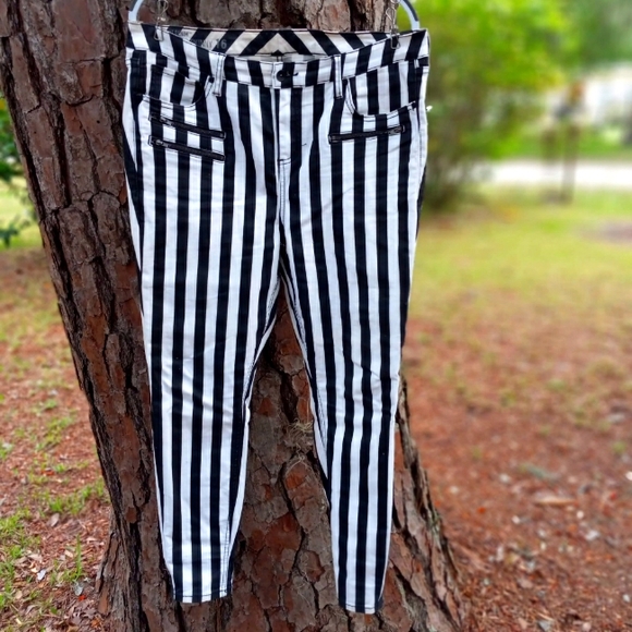 Hot Topic Denim - Hot Topic plus striped jeans